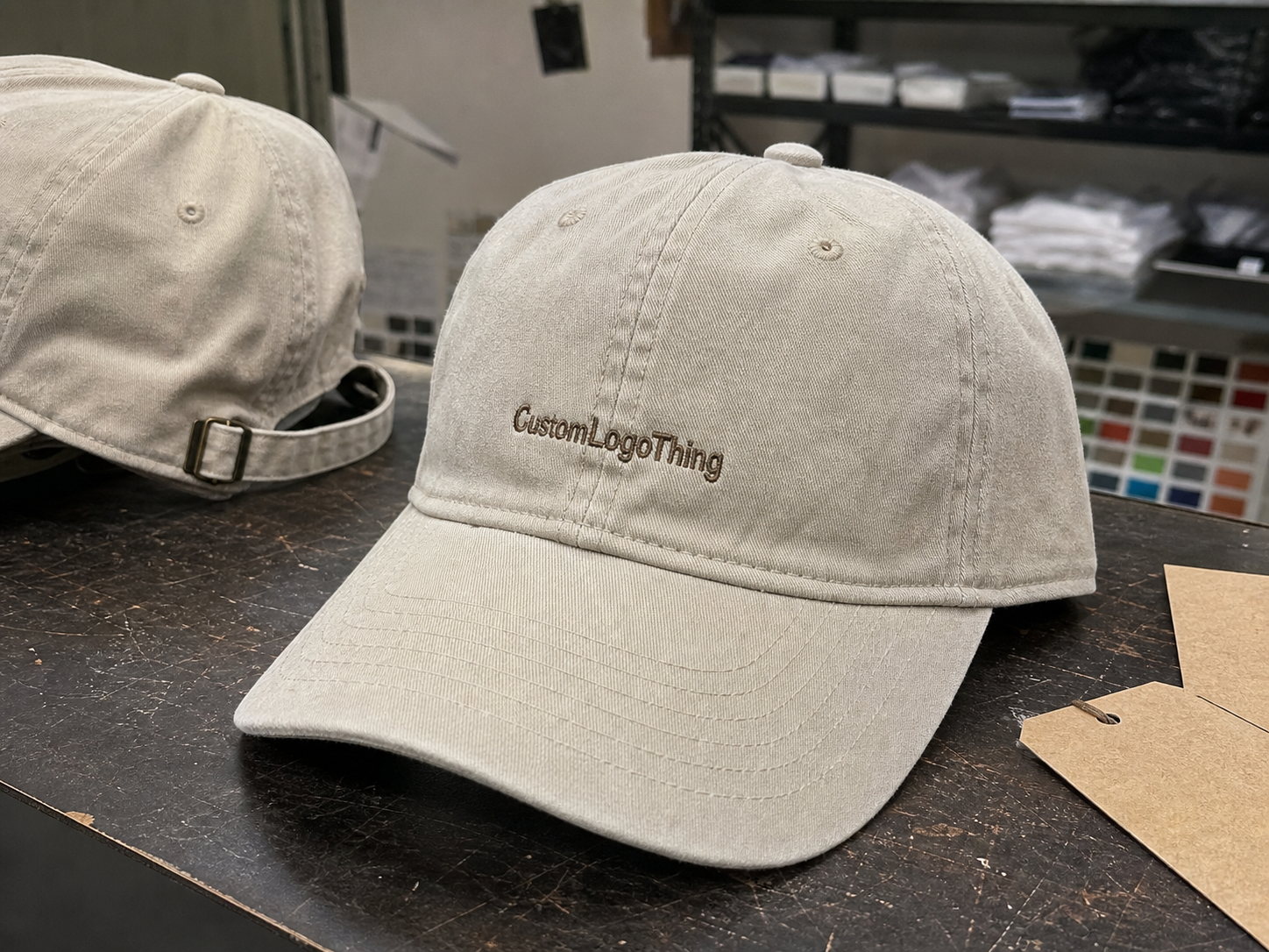 Soap Unstructured Dad Hats Material Sample Guide for Buyers