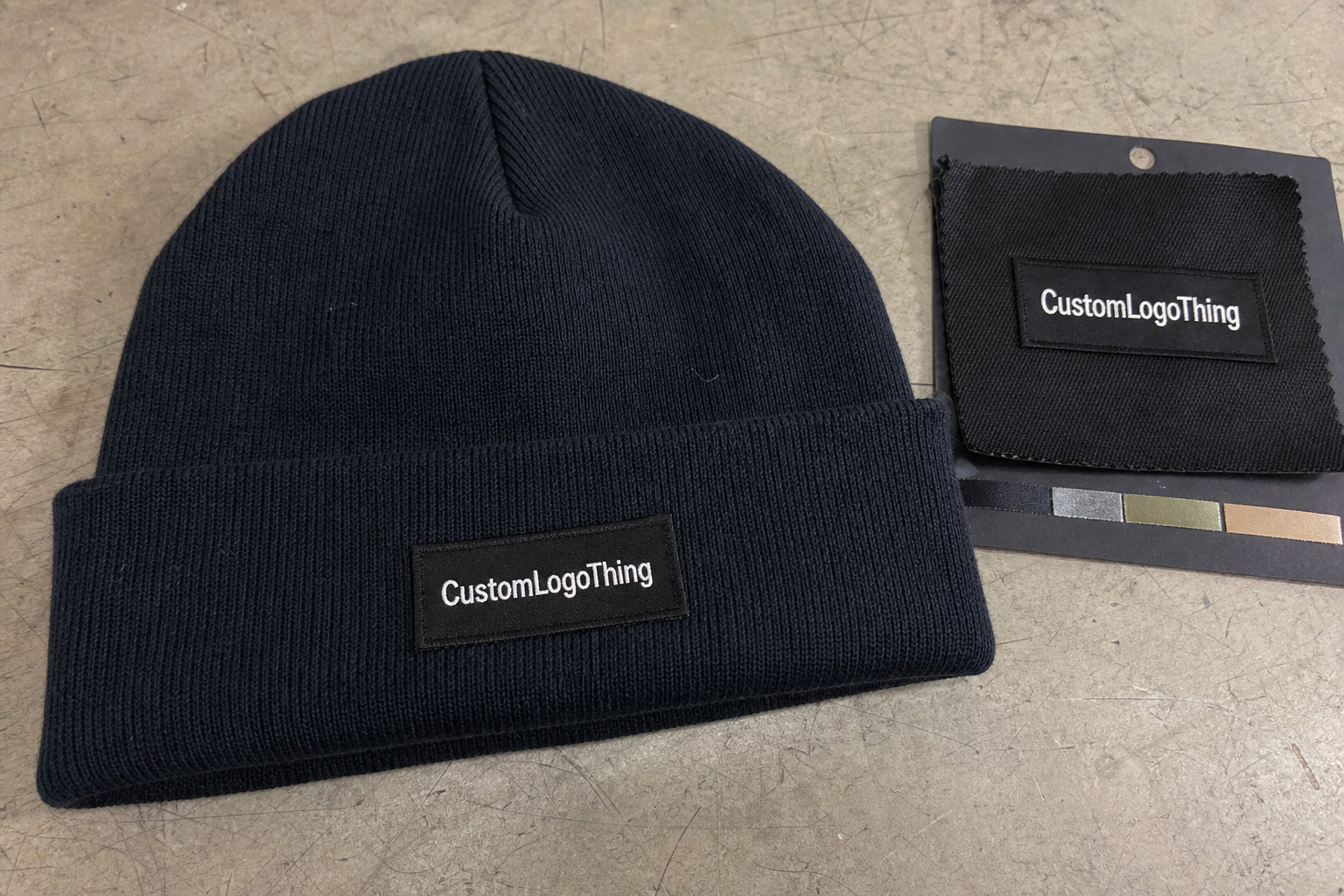Order Wedding Woven Label Beanies Material Sample Guide