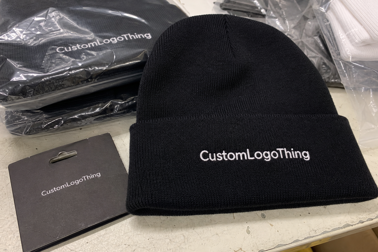 Electronics Embroidered Beanies Bulk Order Planning