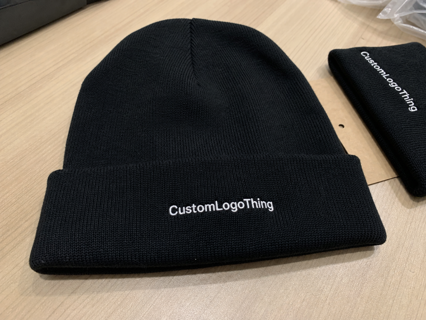 Beauty Woven Label Beanies Unit Cost Review: What Buyers Miss - CustomLogoThing packaging example