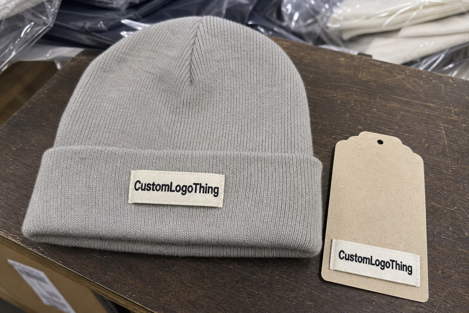 Order Stationery Embroidered Beanies Material Samples