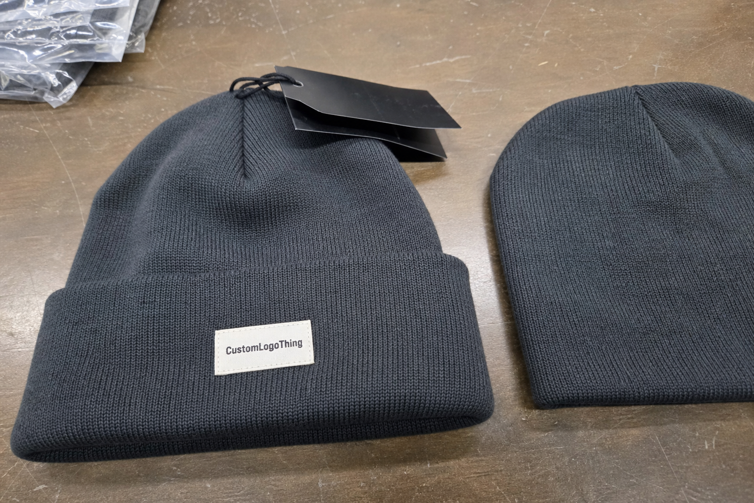 Restaurant Cuffed Knit Beanies Material Sample Guide