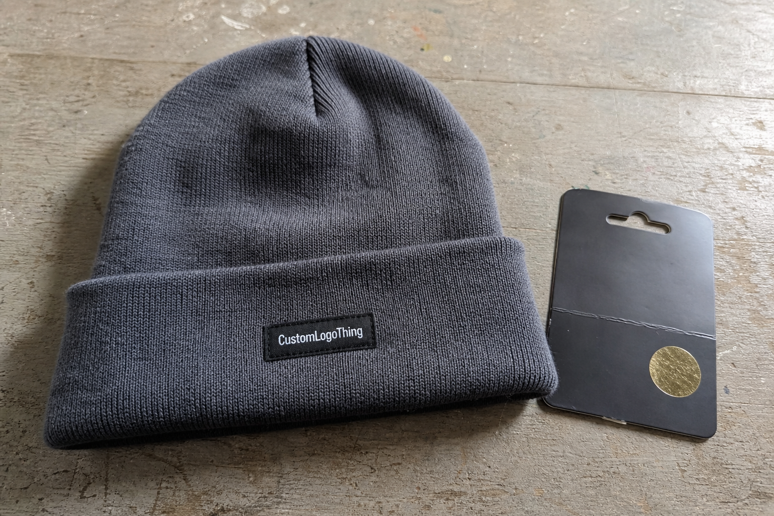 Vitamin Cuffed Knit Beanies Material Sample Guide for Buyers