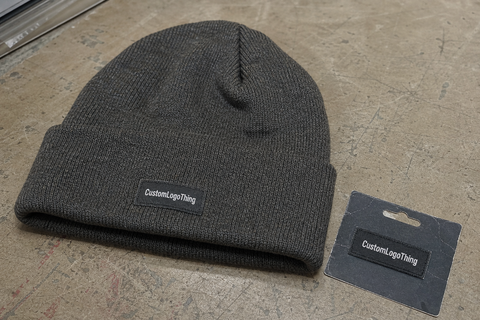Ecommerce Cuffed Knit Beanies Material Sample Guide