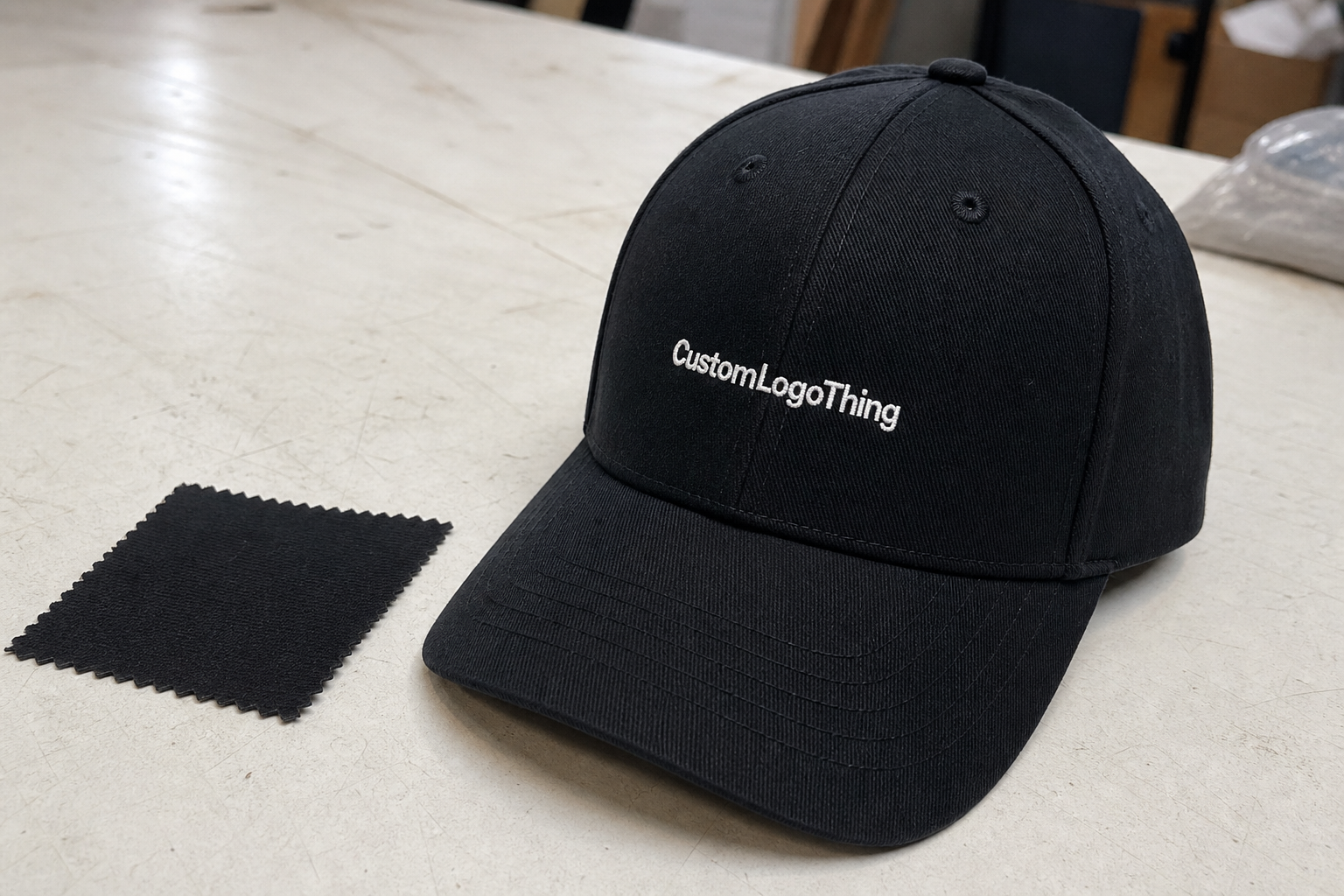 Vitamin Embroidered Baseball Caps Material Sample Guide
