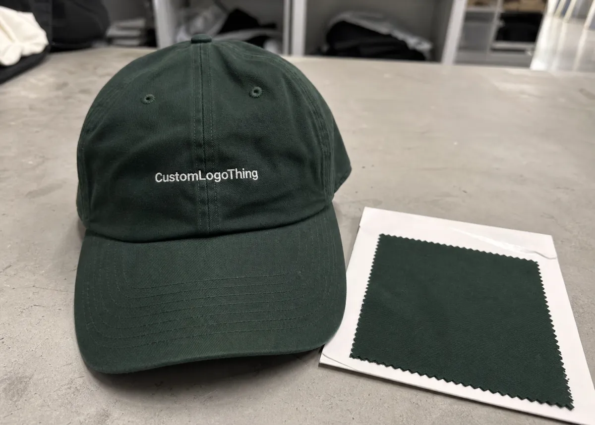 Jewelry Unstructured Dad Hats Material Sample Guide