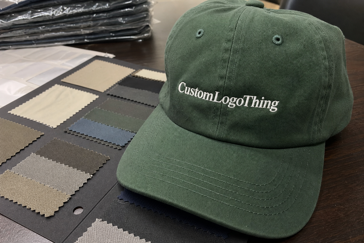 Order Supplement Unstructured Dad Hats Material Sample Guide