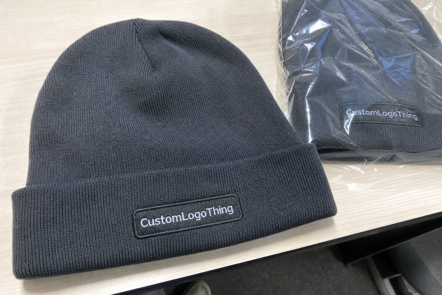 Order Stationery Cuffed Knit Beanies Material Samples