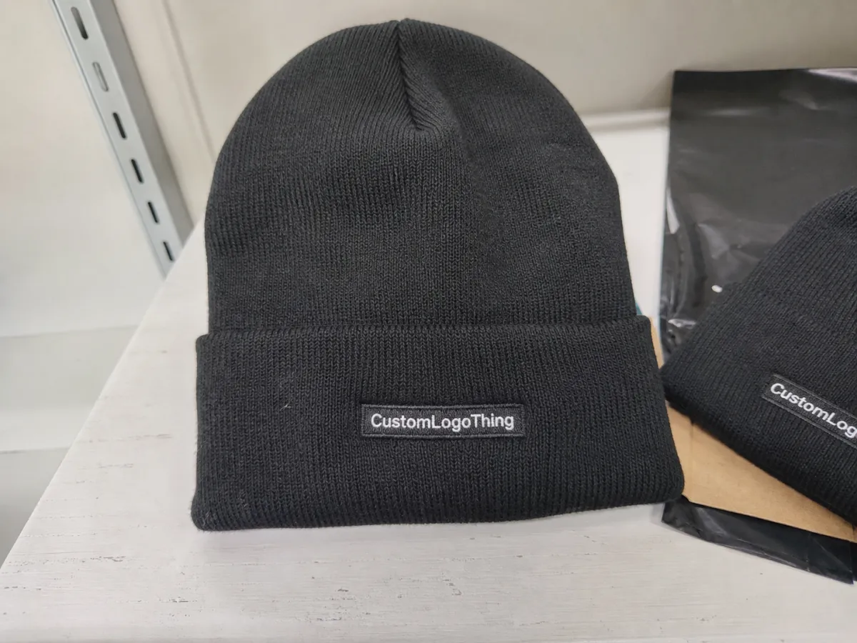 Cosmetics Cuffed Knit Beanies Material Sample Guide
