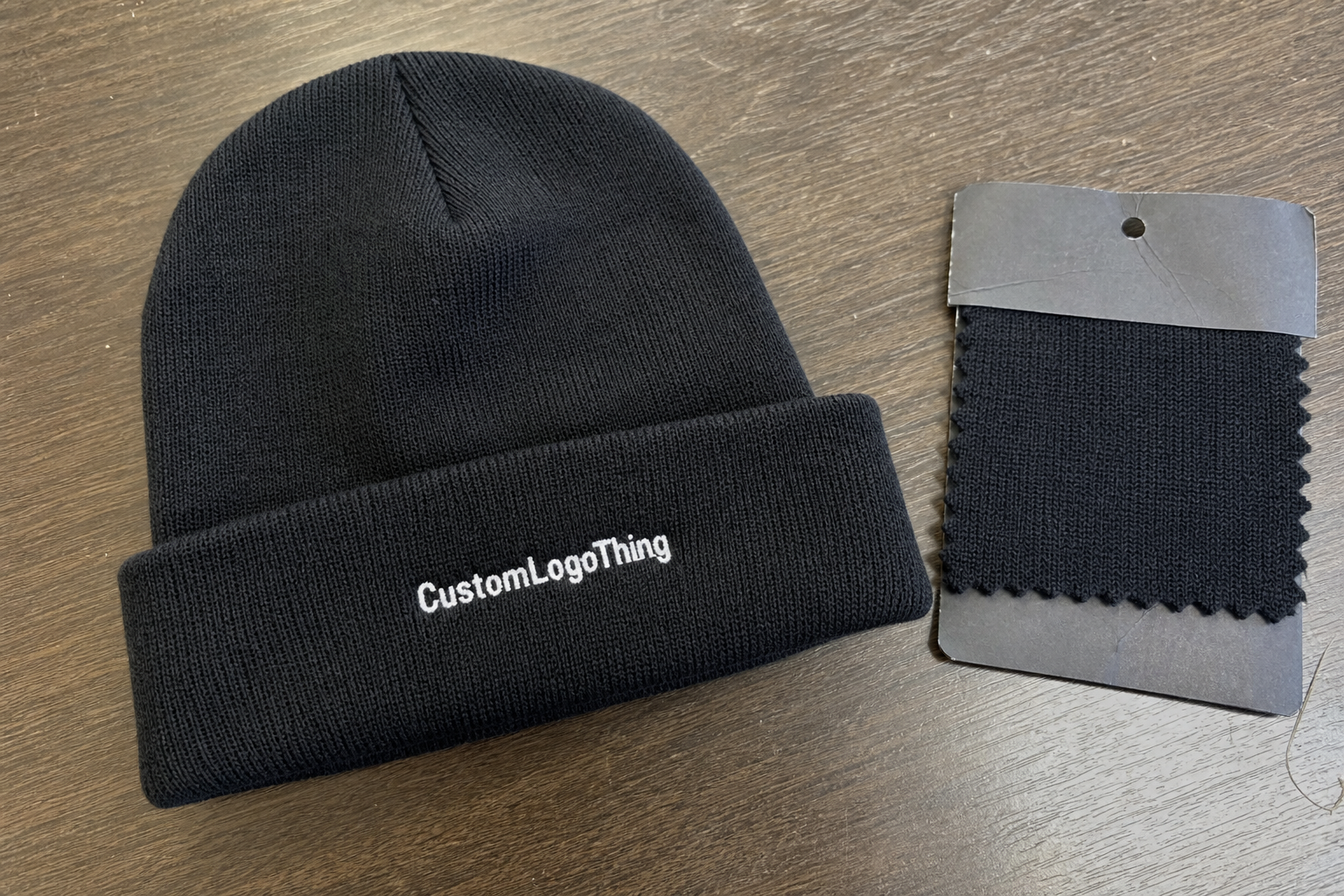 Request Skincare Embroidered Beanies Material Samples