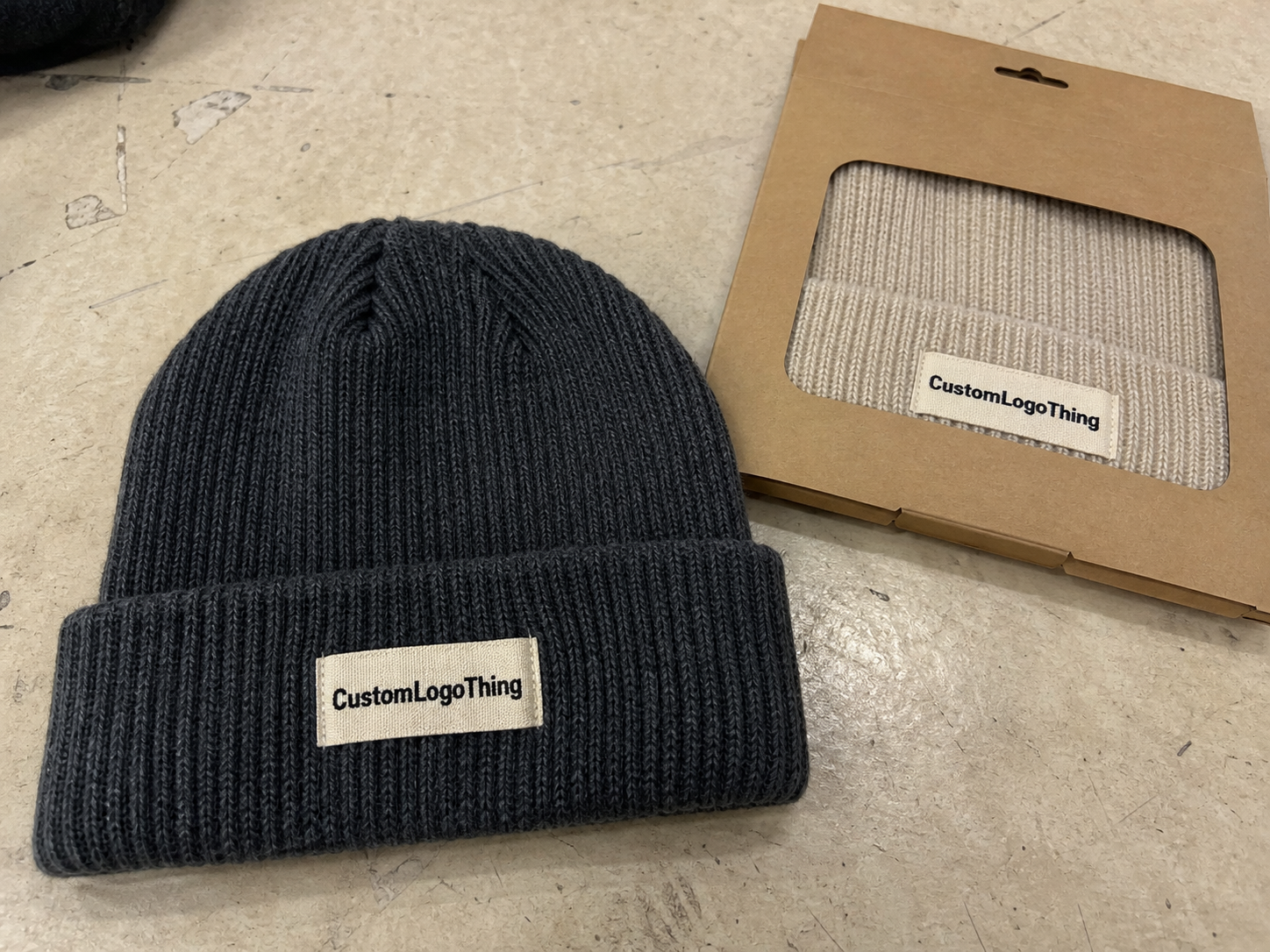 Pet Treat Ribbed Winter Beanies Material Sample Guide
