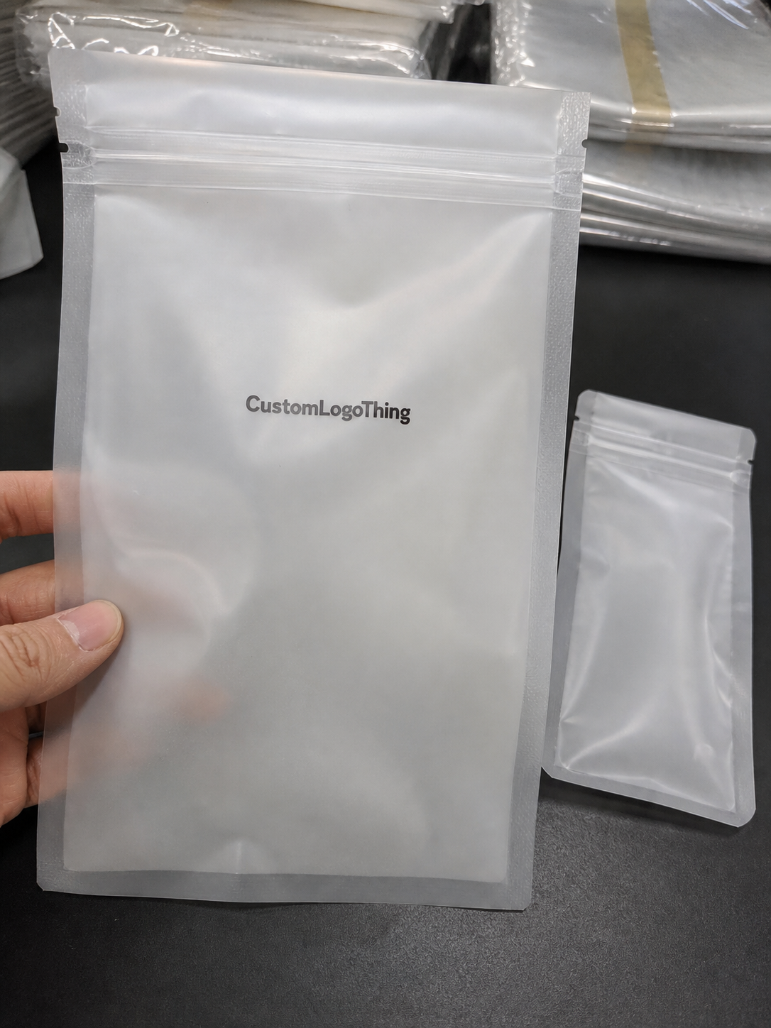 Candle frosted zipper bags material sample guide for buyers