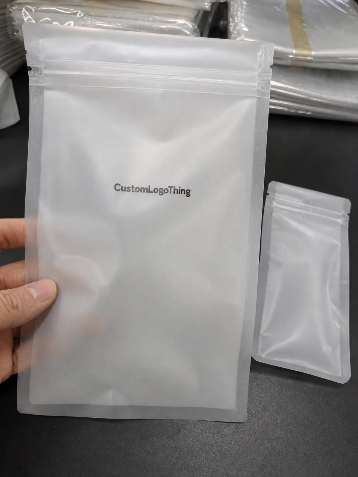 Candle frosted zipper bags material sample guide for buyers