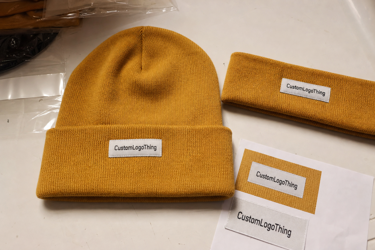 Tea Woven Label Beanies Digital Proof Checklist for Buyers