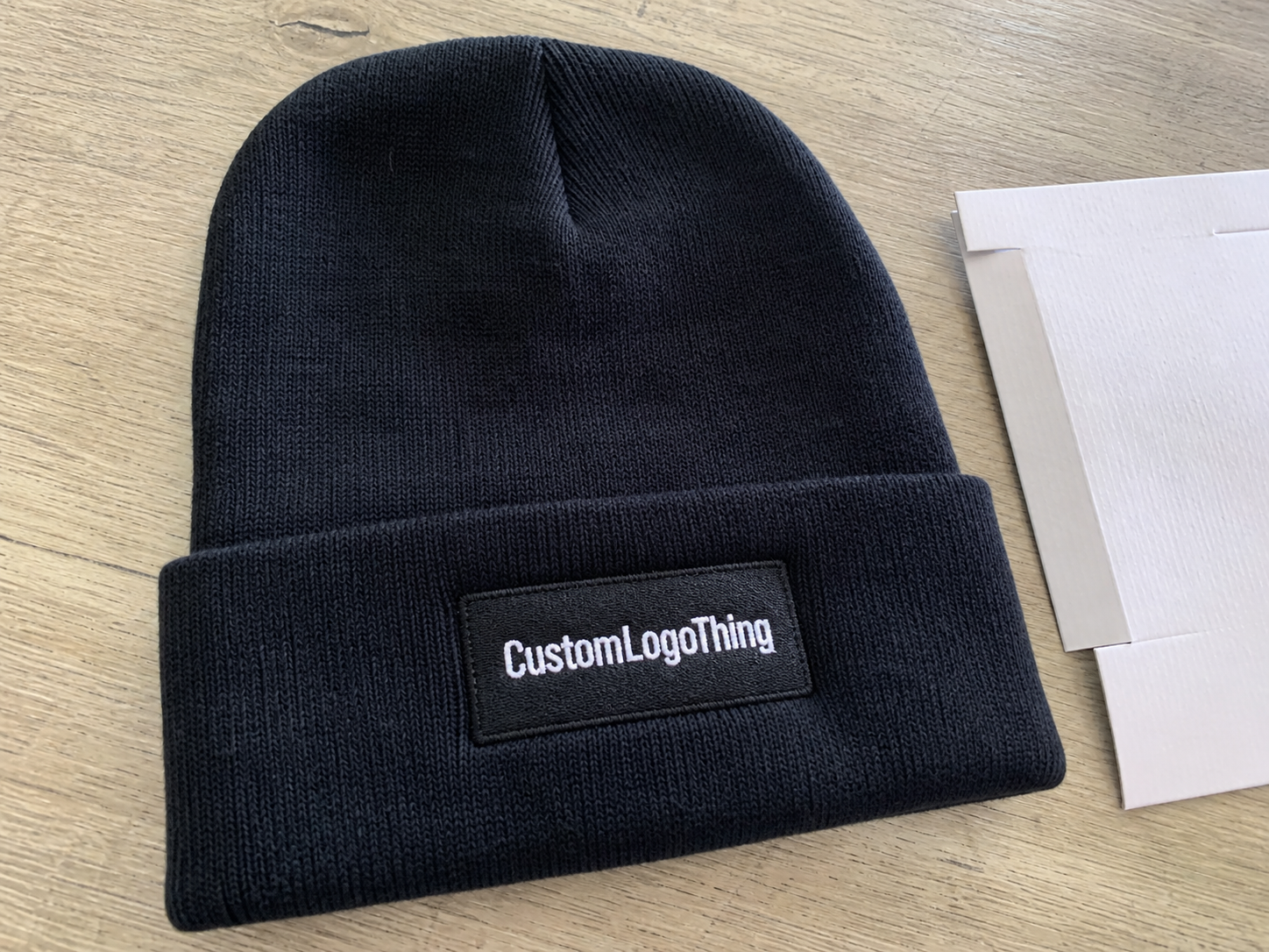 Tea Embroidered Beanies Digital Proof Checklist to Order