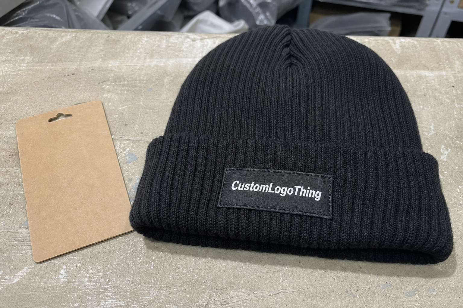 Restaurant Ribbed Winter Beanies Material Sample Guide