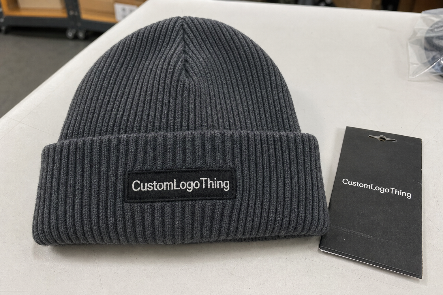 Book Ribbed Winter Beanies Material Sample Guide for Buyers
