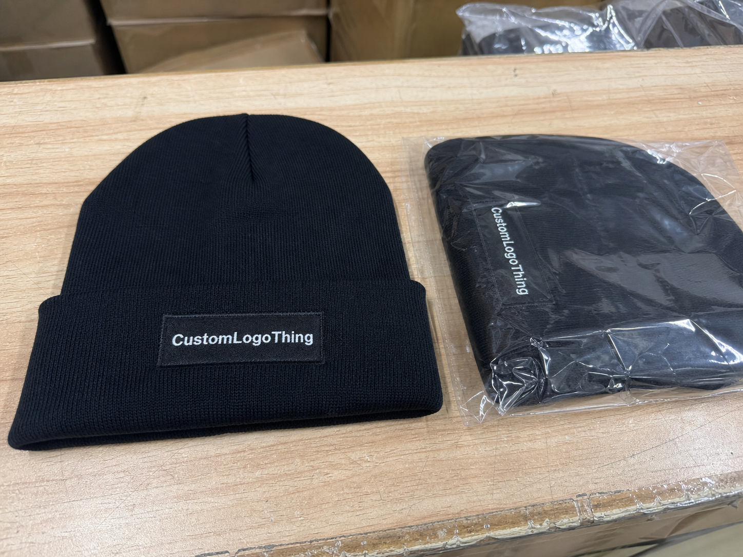 Trade Show Logo Patch Beanies Reorder Plan for Buyers