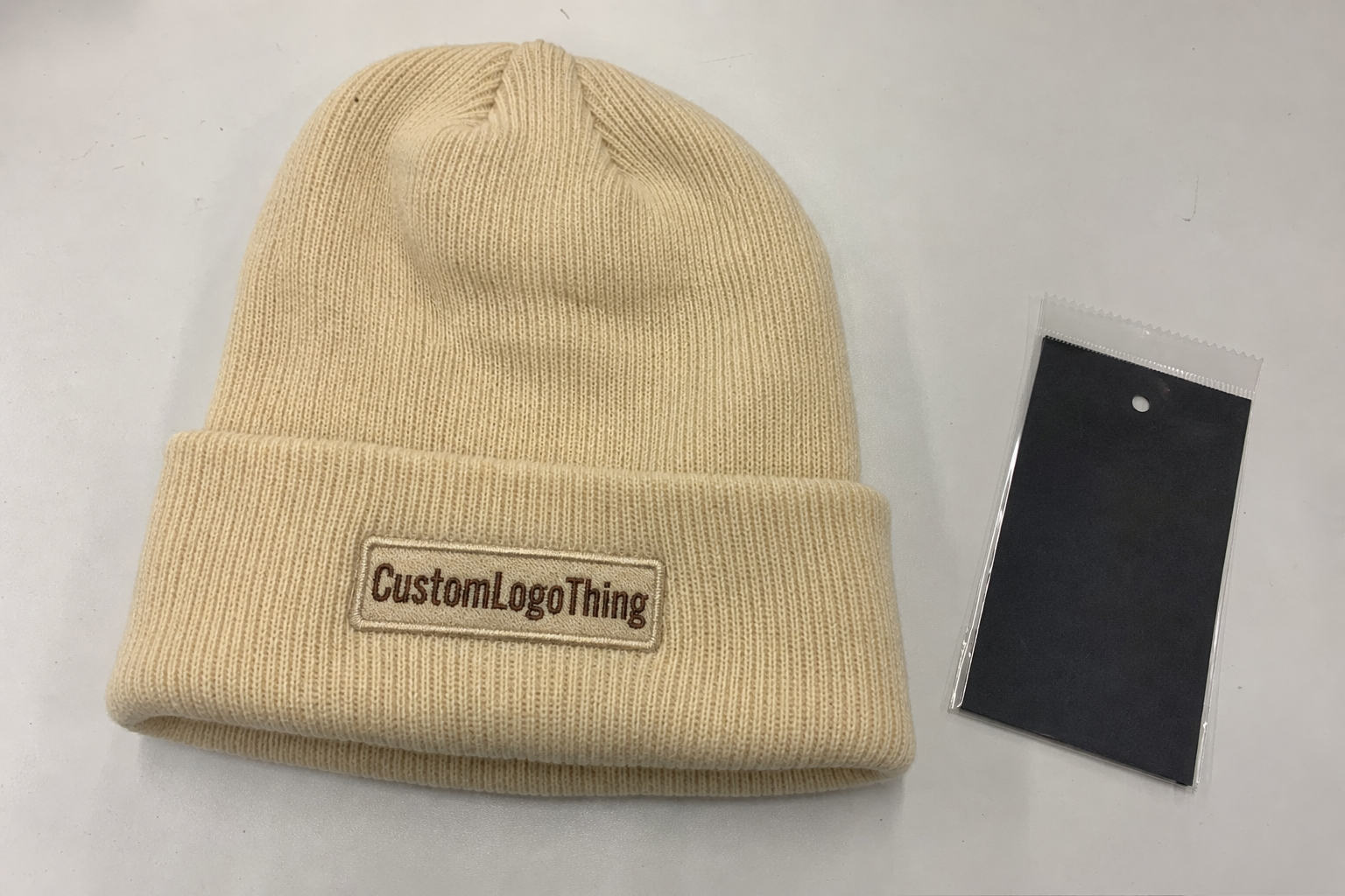 Wine Club Cuffed Knit Beanies Material Sample Guide