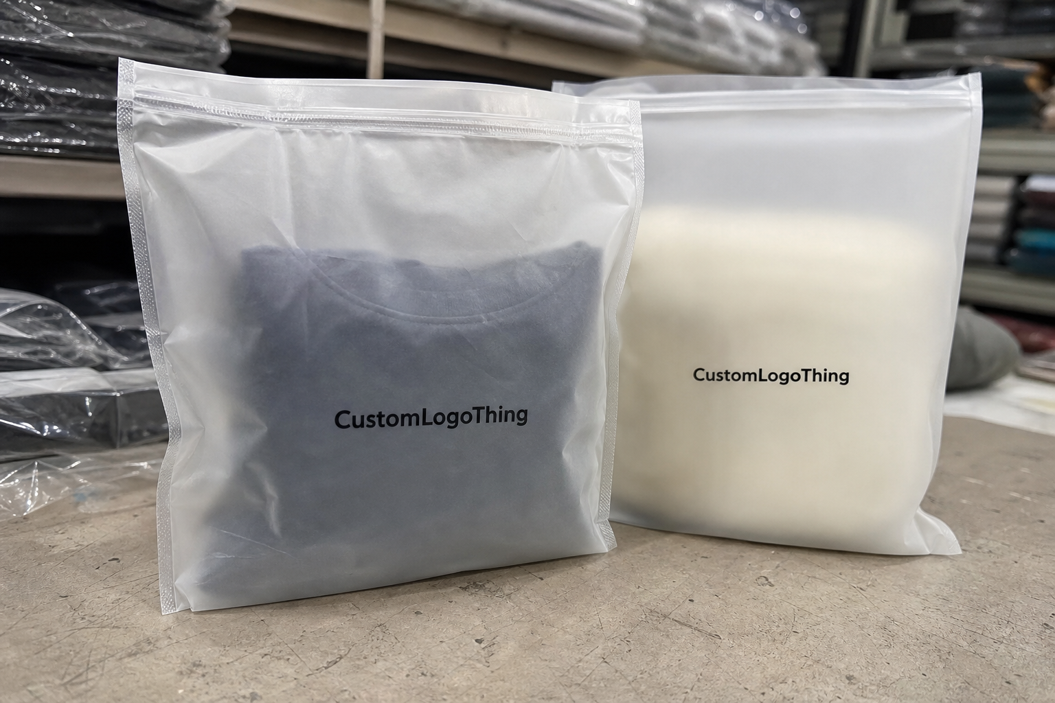 Retail frosted zipper bags thickness guide for buyers