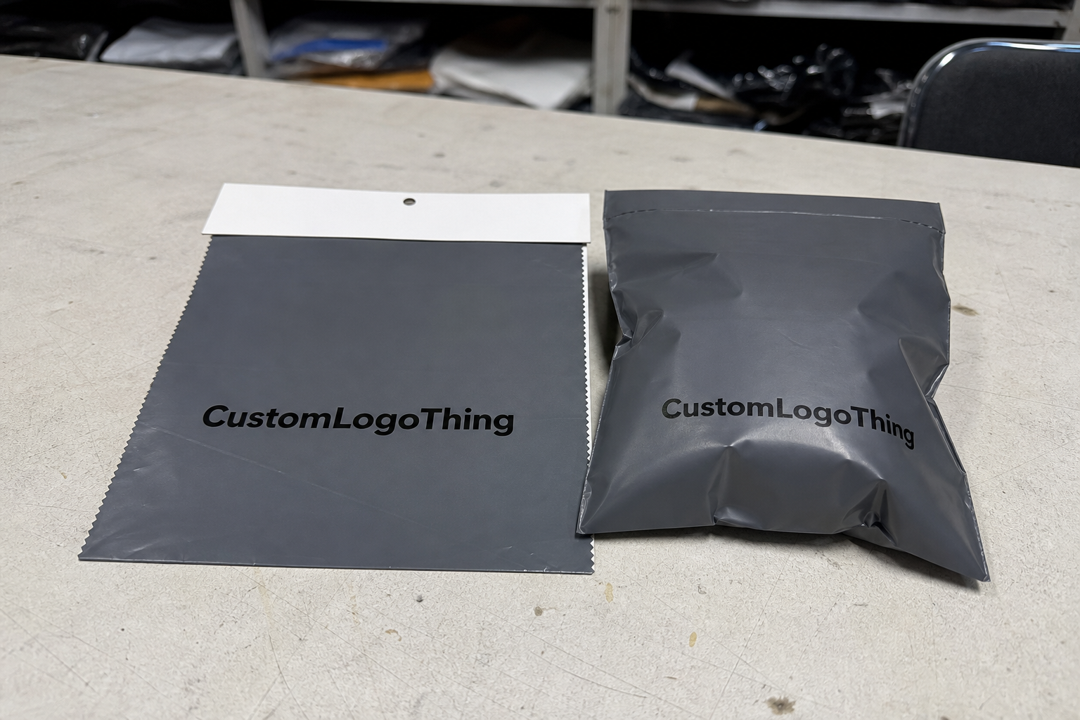 Hotel Recycled Poly Mailers Material Sample Guide for Buyers