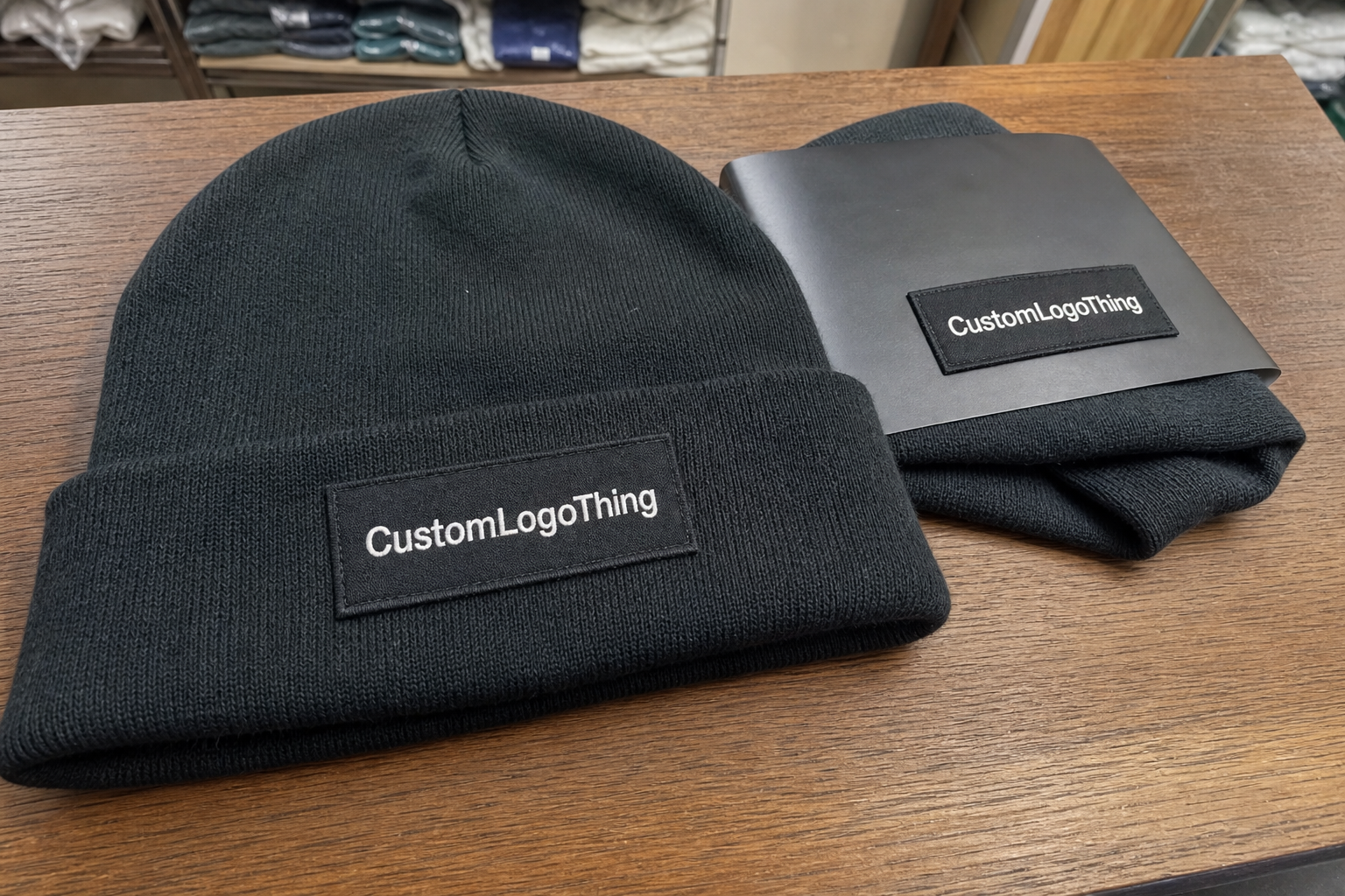 Cosmetics Woven Label Beanies Sample Guide for Buyers