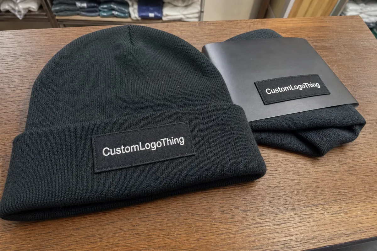 Cosmetics Woven Label Beanies Sample Guide for Buyers