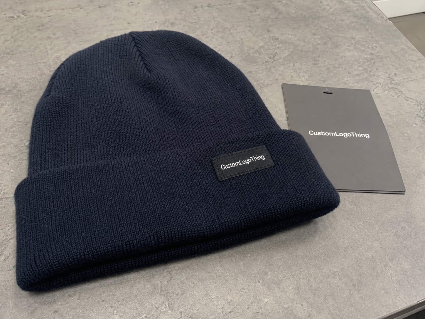 Corporate Gifting Cuffed Knit Beanies Thickness Guide