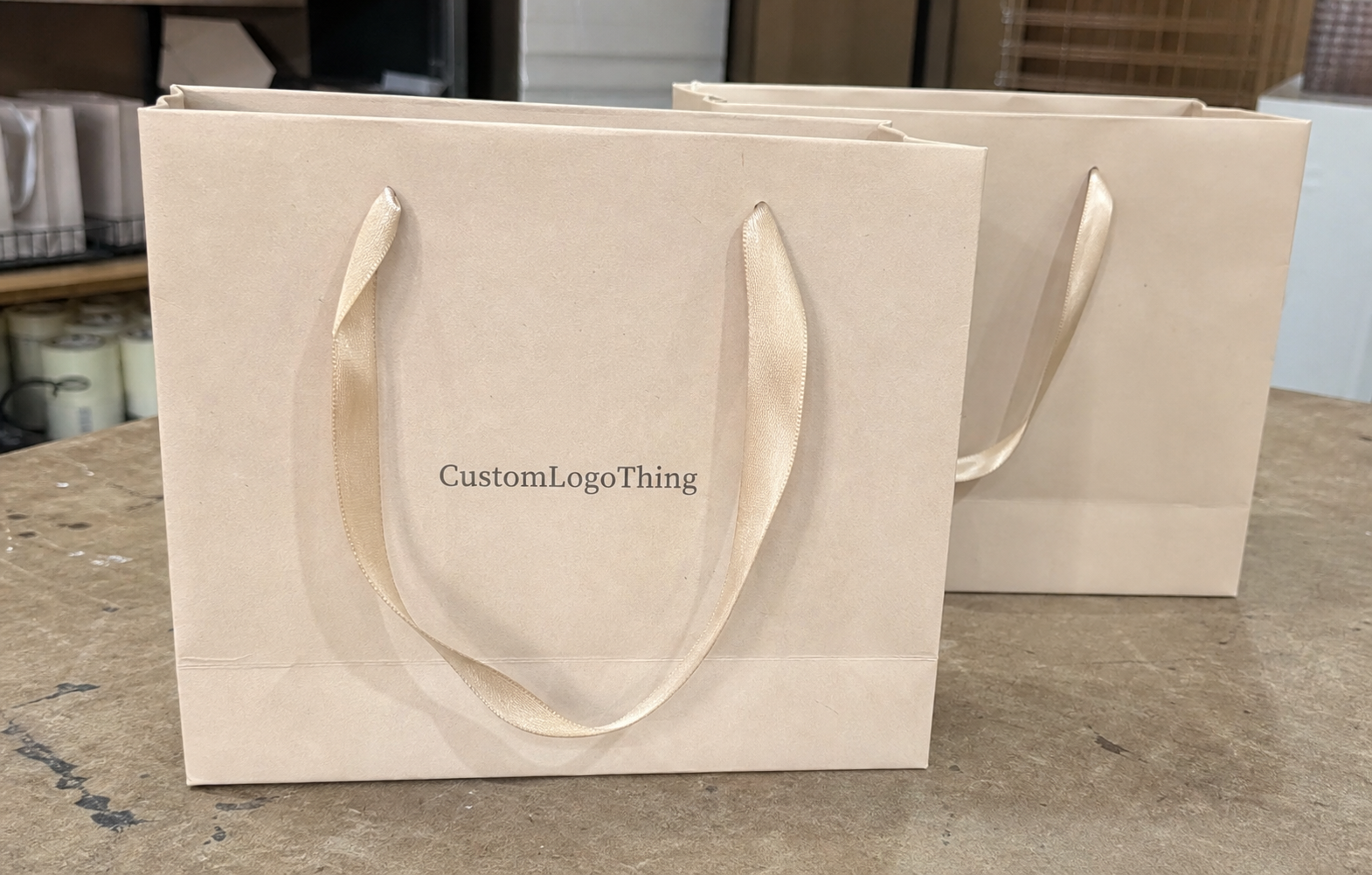 Cosmetics Ribbon Handle Paper Bags Unit Cost Review