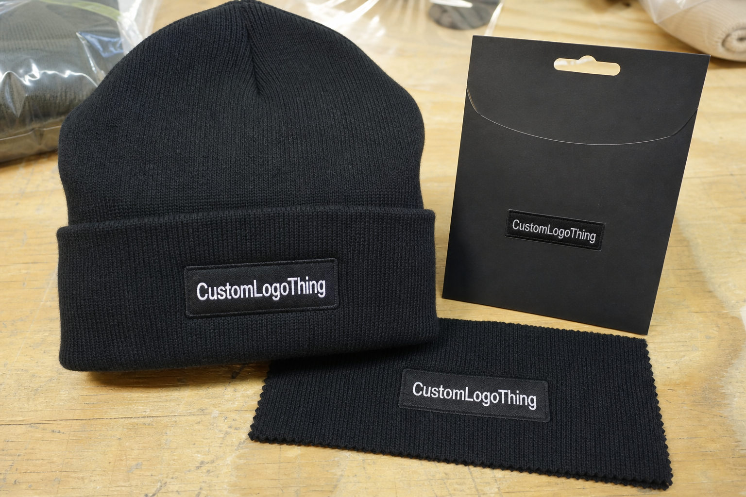 Retail Embroidered Beanies Material Sample Guide for Buyers