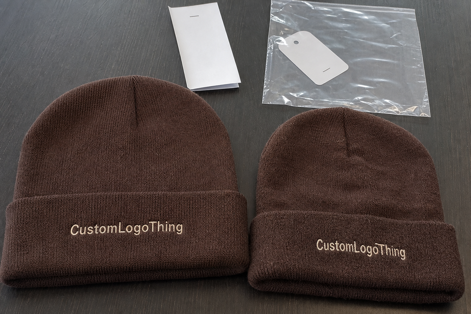 Shop Chocolate Embroidered Beanies Material Thickness Guide