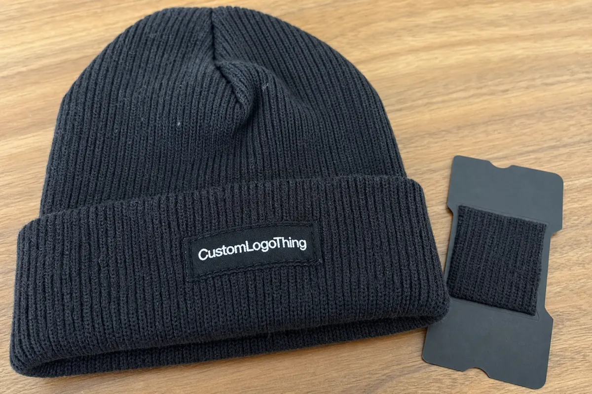 Event Merch Woven Label Beanies Material Sample Guide