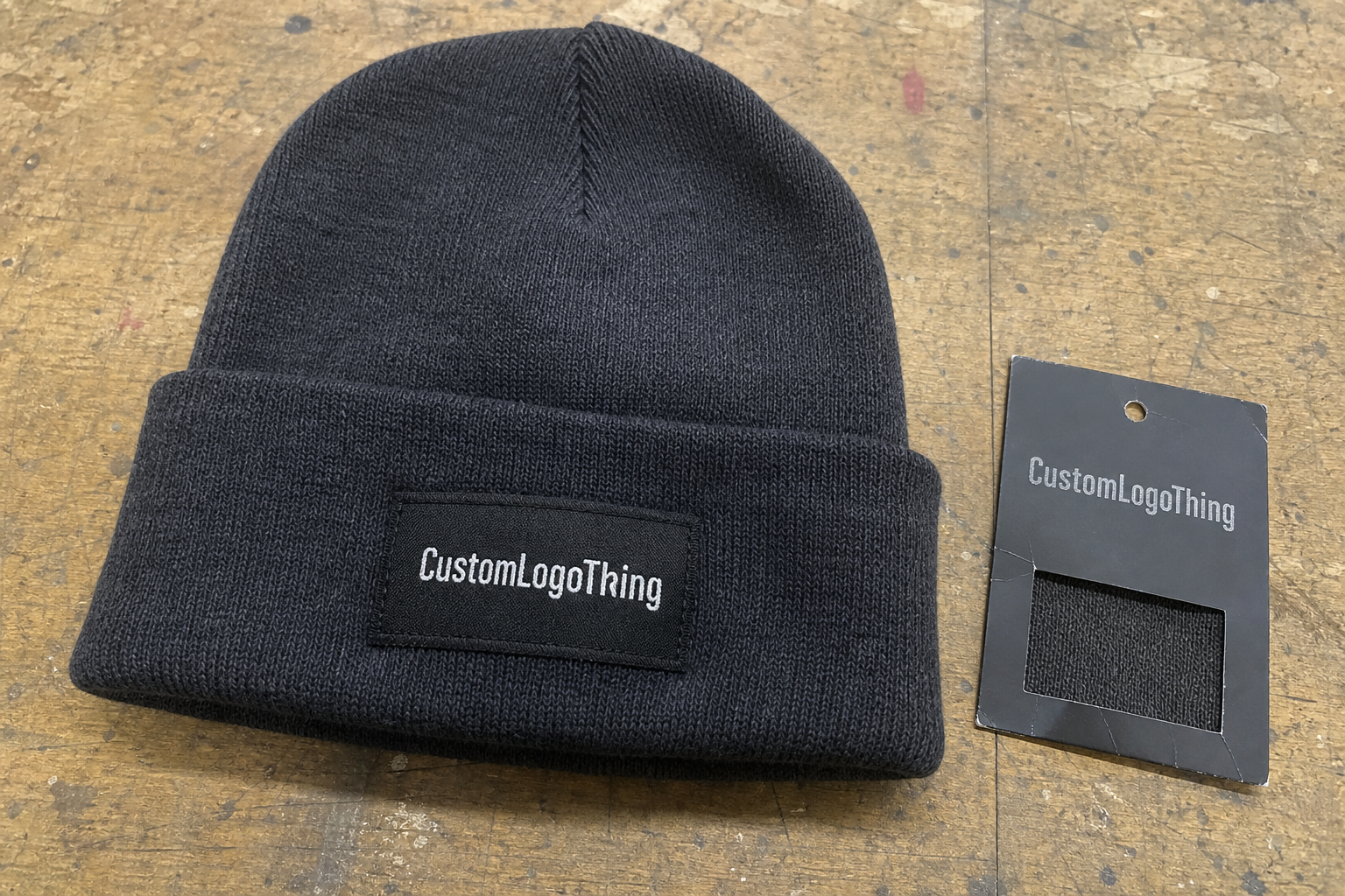Restaurant Woven Label Beanies Material Sample Guide