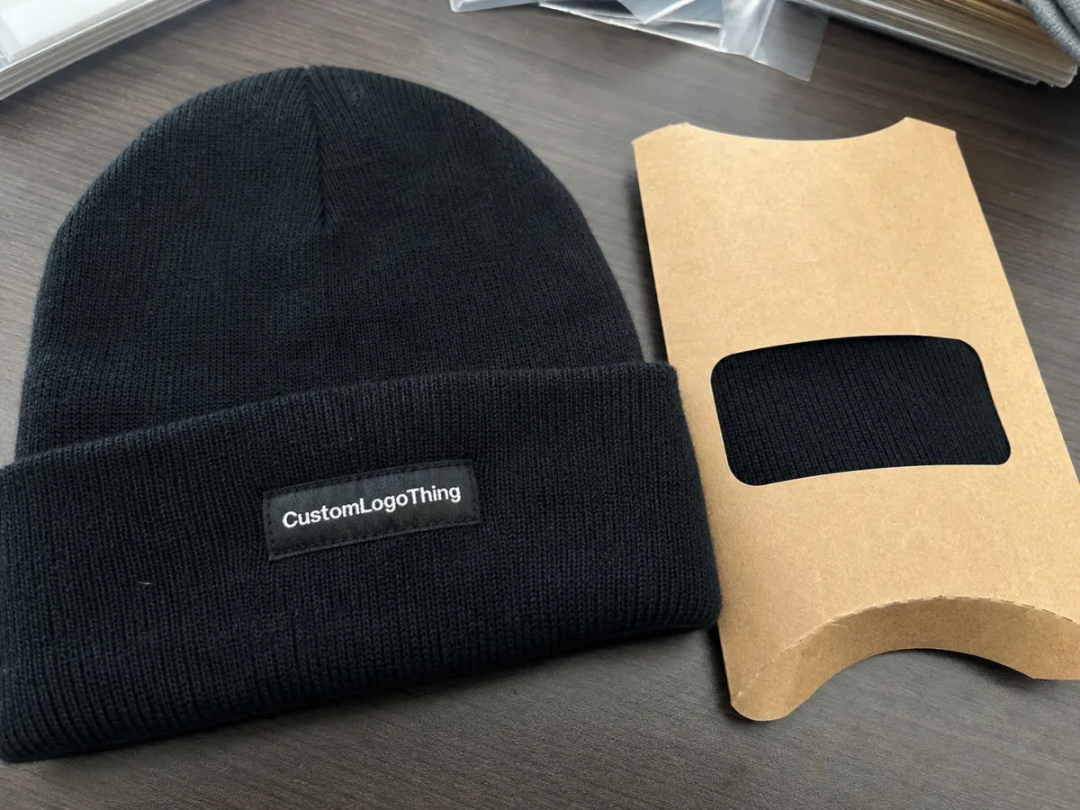 Supplement Logo Patch Beanies Material Sample Guide to Order