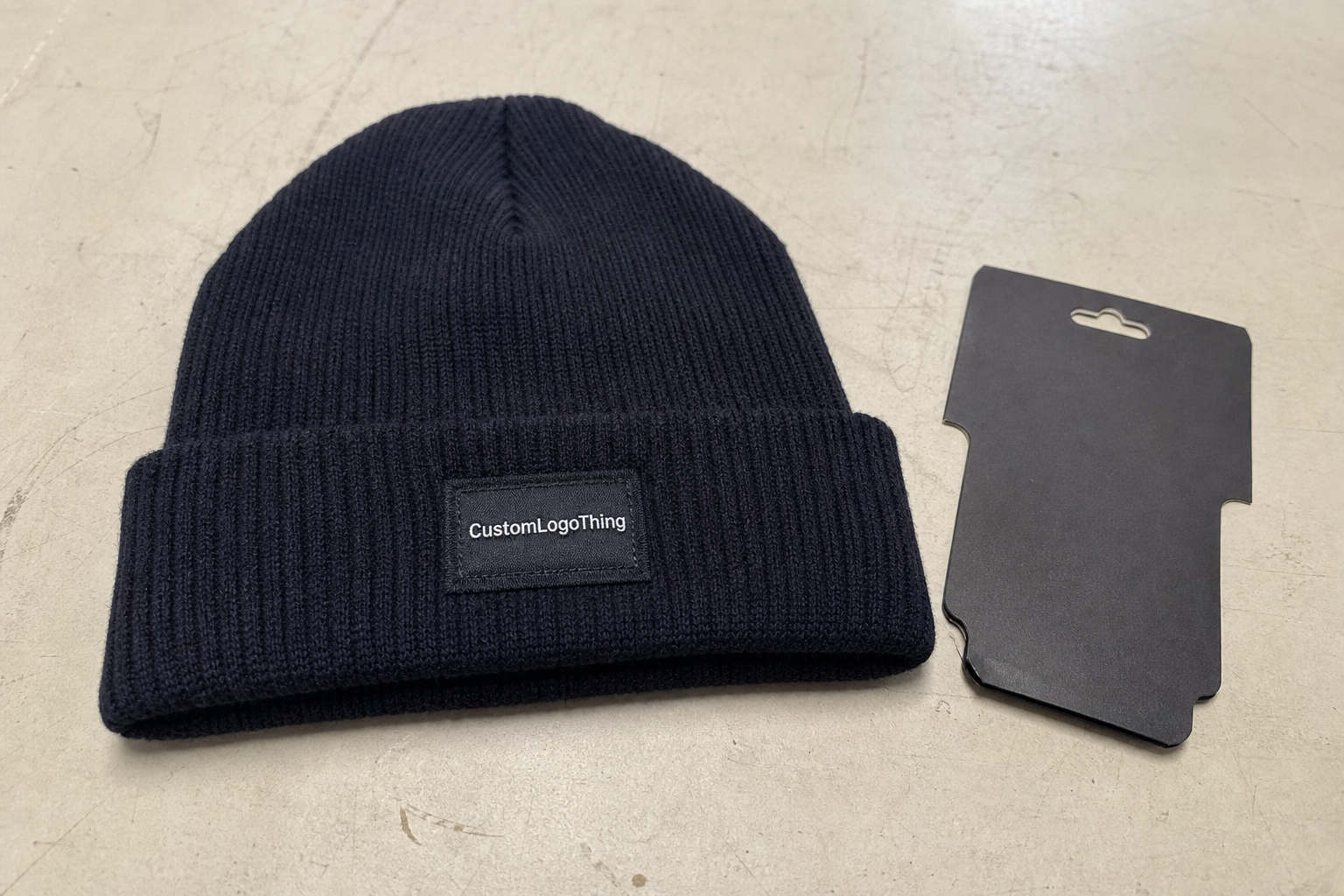 Ecommerce Logo Patch Beanies Material Sample Guide to Order