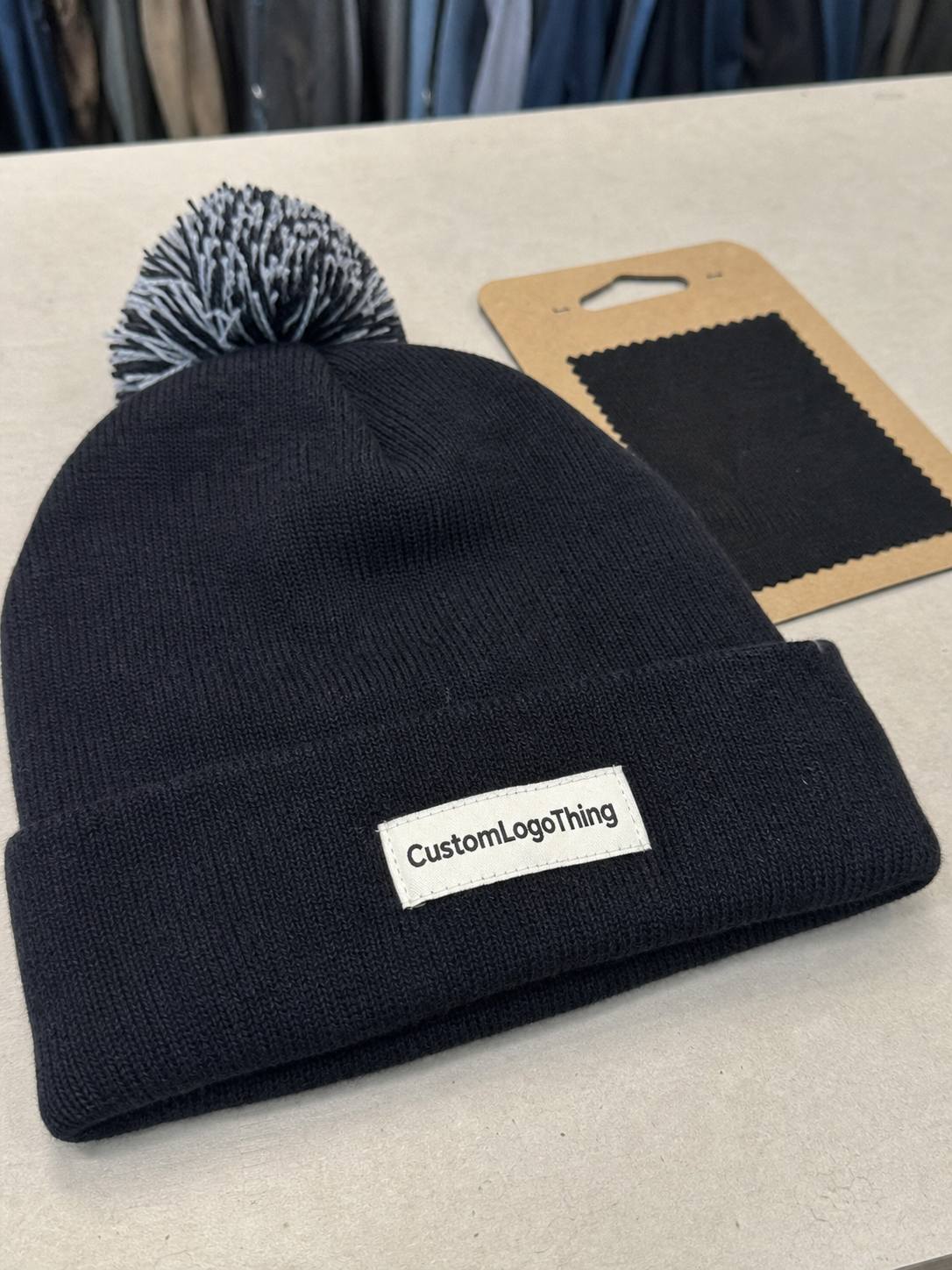Pet Treat Pom Pom Beanies Material Sample Guide for Brands