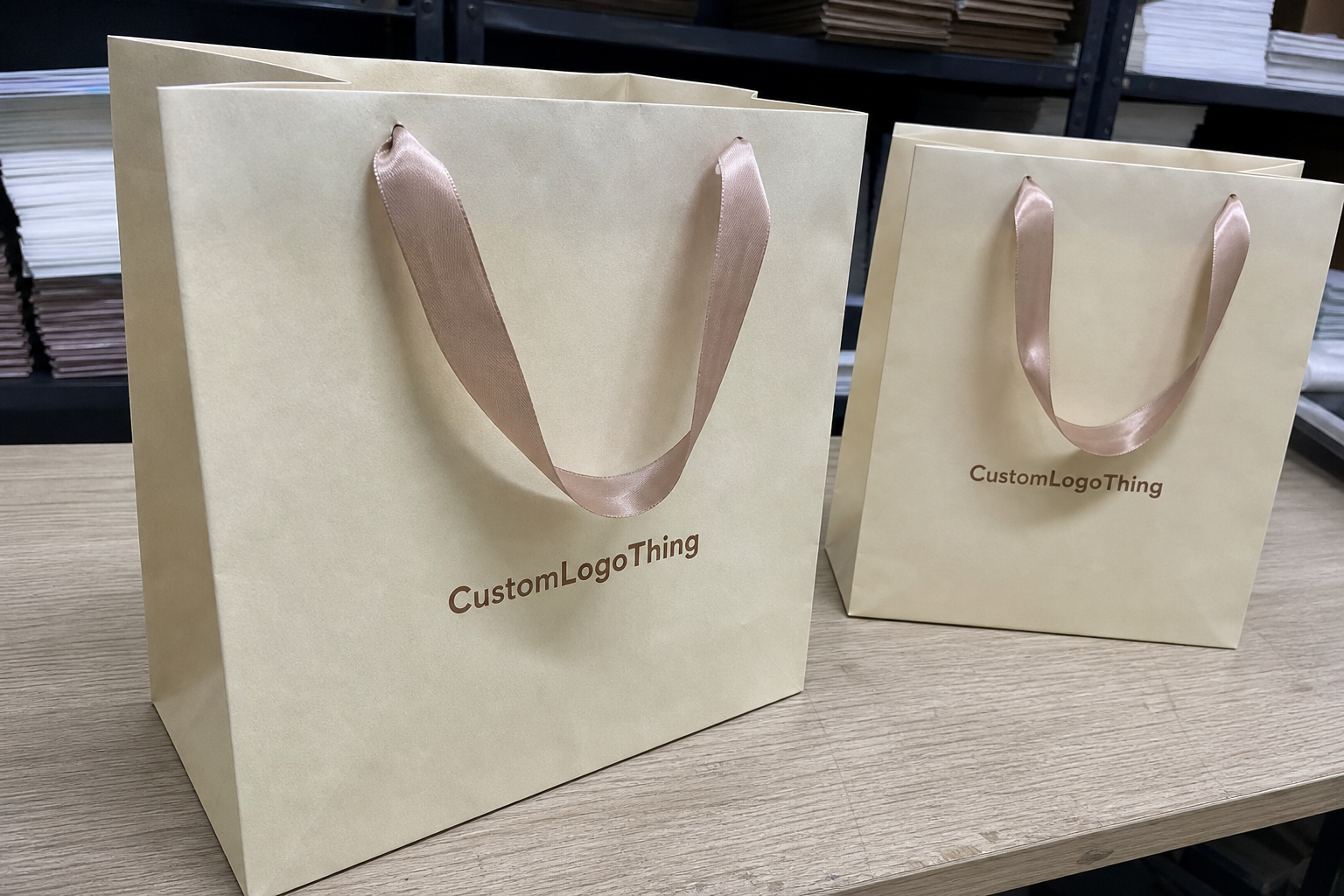 Buy Event Merch Ribbon Handle Paper Bags Unit Cost Review