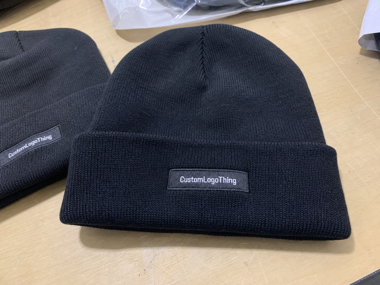 Soap Logo Patch Beanies Material Sample Guide to Buy