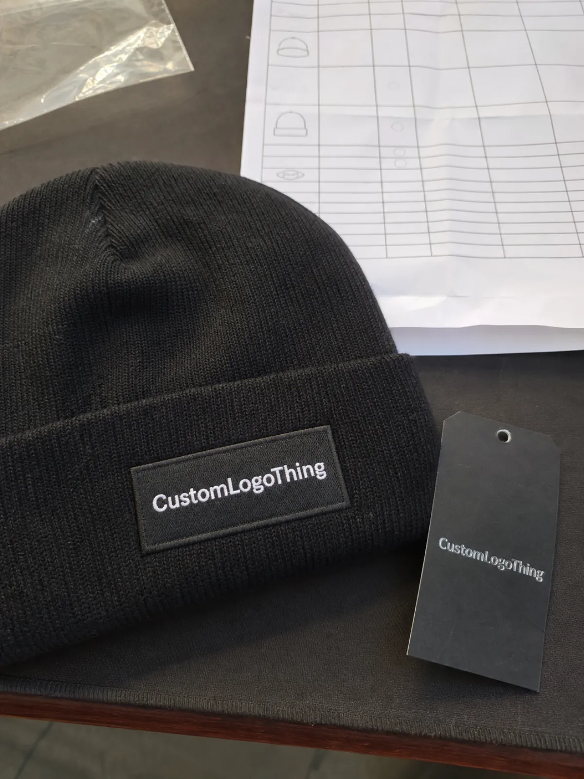 Toy Logo Patch Beanies Digital Proof Checklist to Approve