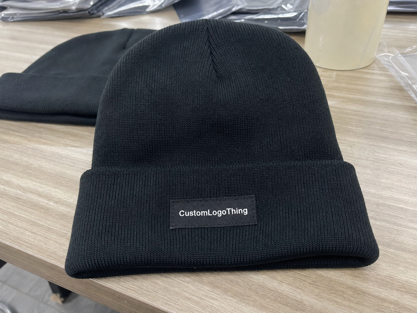 Approve Home Fragrance Woven Label Beanies Digital Proof