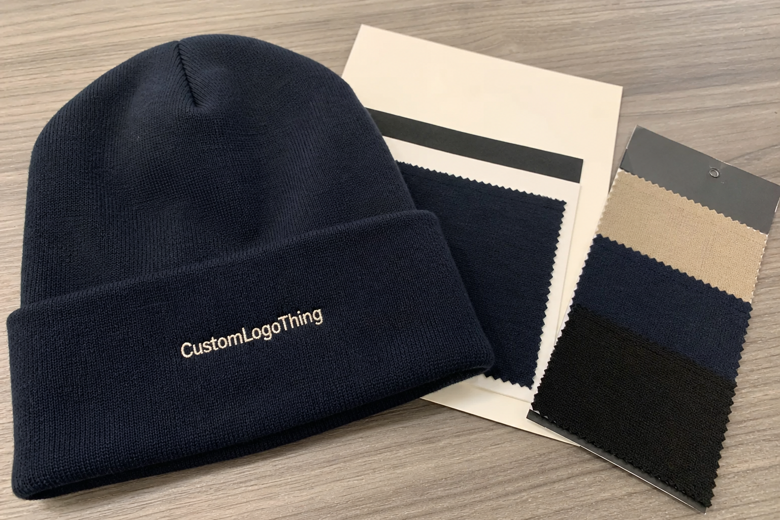 Home Fragrance Logo Patch Beanies Material Sample Guide
