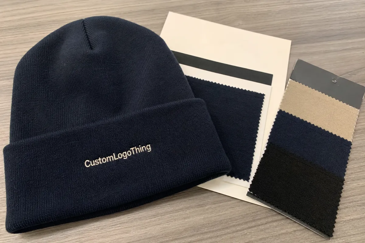 Home Fragrance Logo Patch Beanies Material Sample Guide