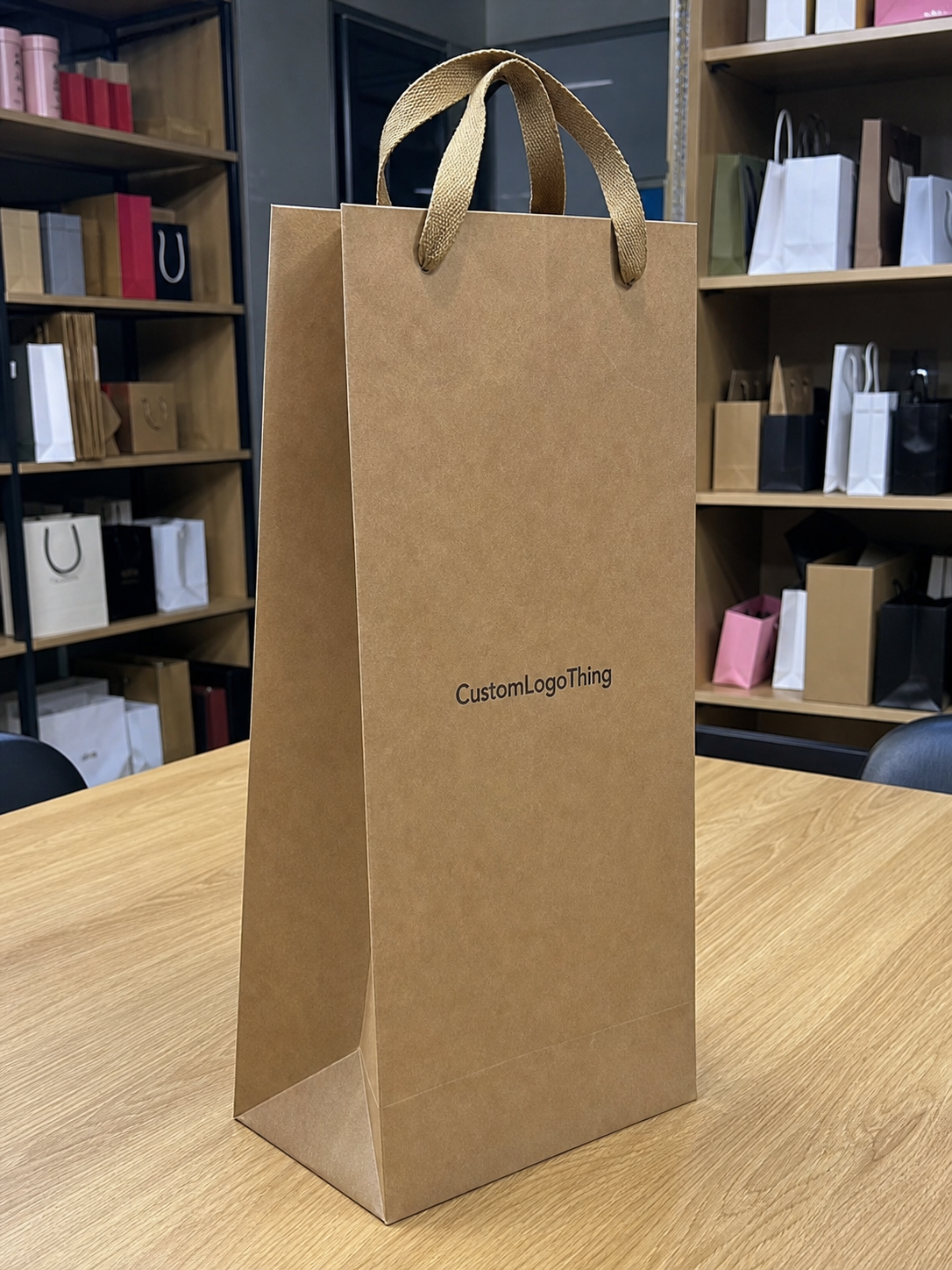 Custom Wine Paper Bags Bulk Order for Retail Brands