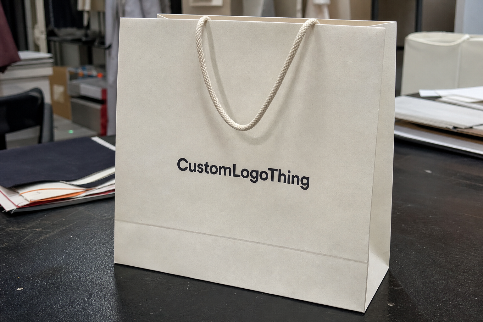 Custom Clothing Store Paper Bags Logo Placement Guide