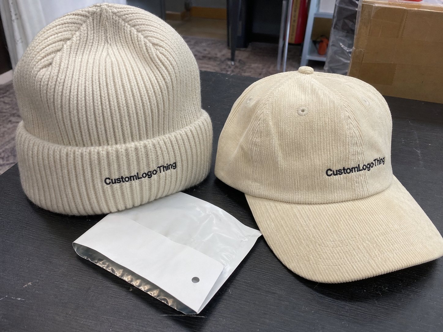 Custom Ribbed Winter Hats Bulk Order for Work Crews