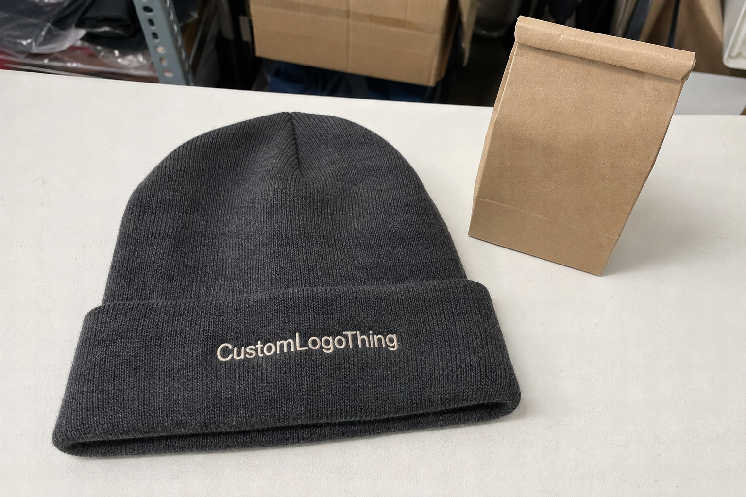 When to Request a Woven Label Beanies Factory Quote - CustomLogoThing packaging example