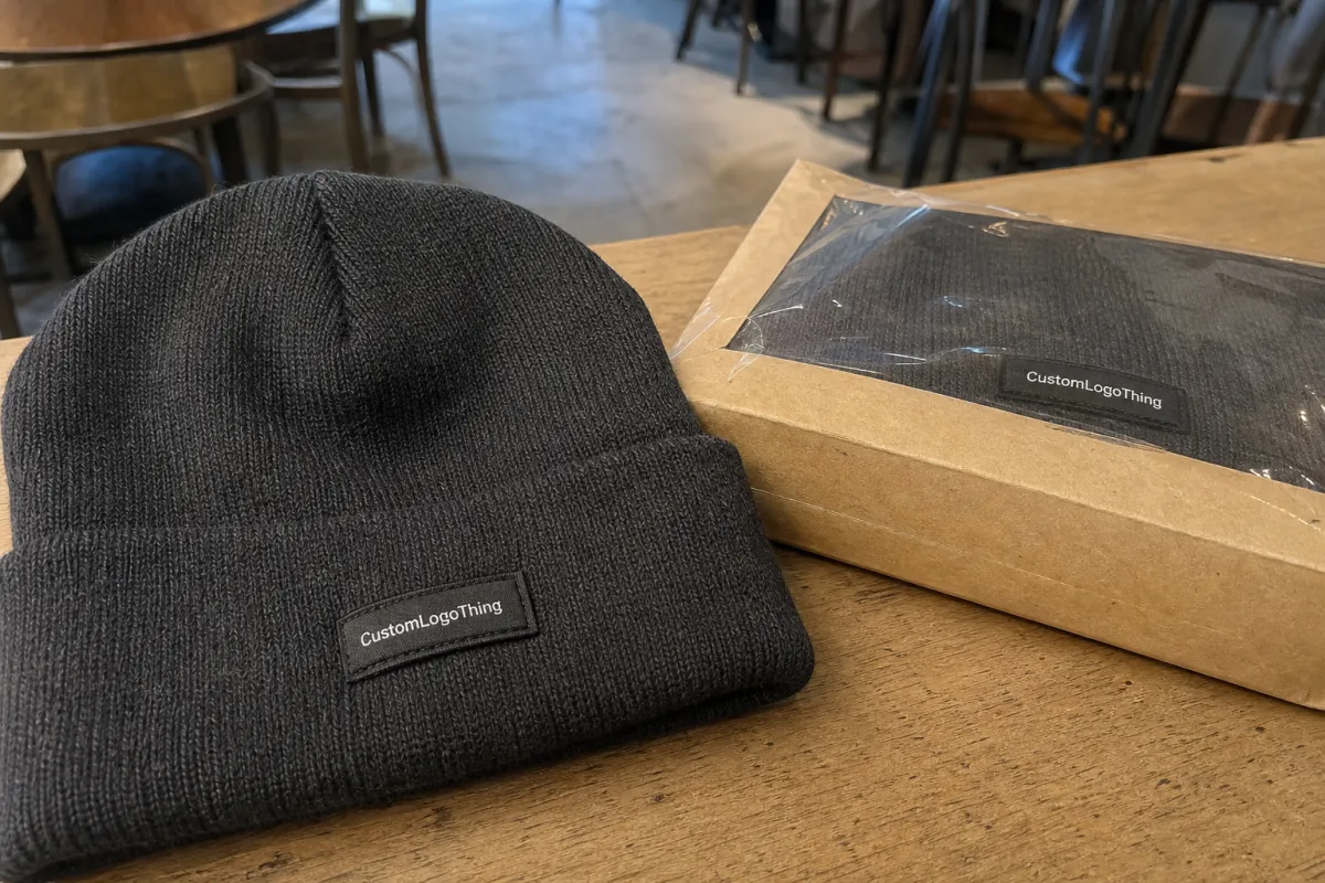 Wine Shop Jacquard Knit Beanie Artwork Proof Checklist