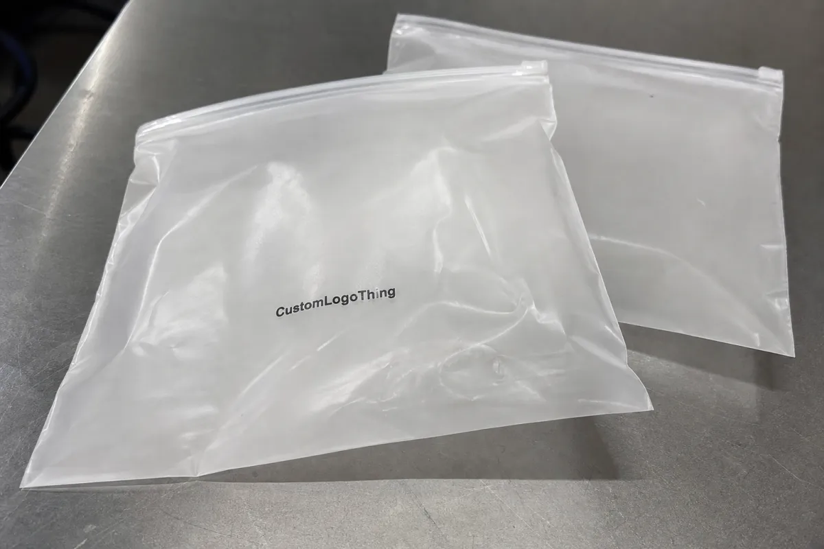 Proof Frosted Zipper Bag Artwork Before Ecommerce Launch