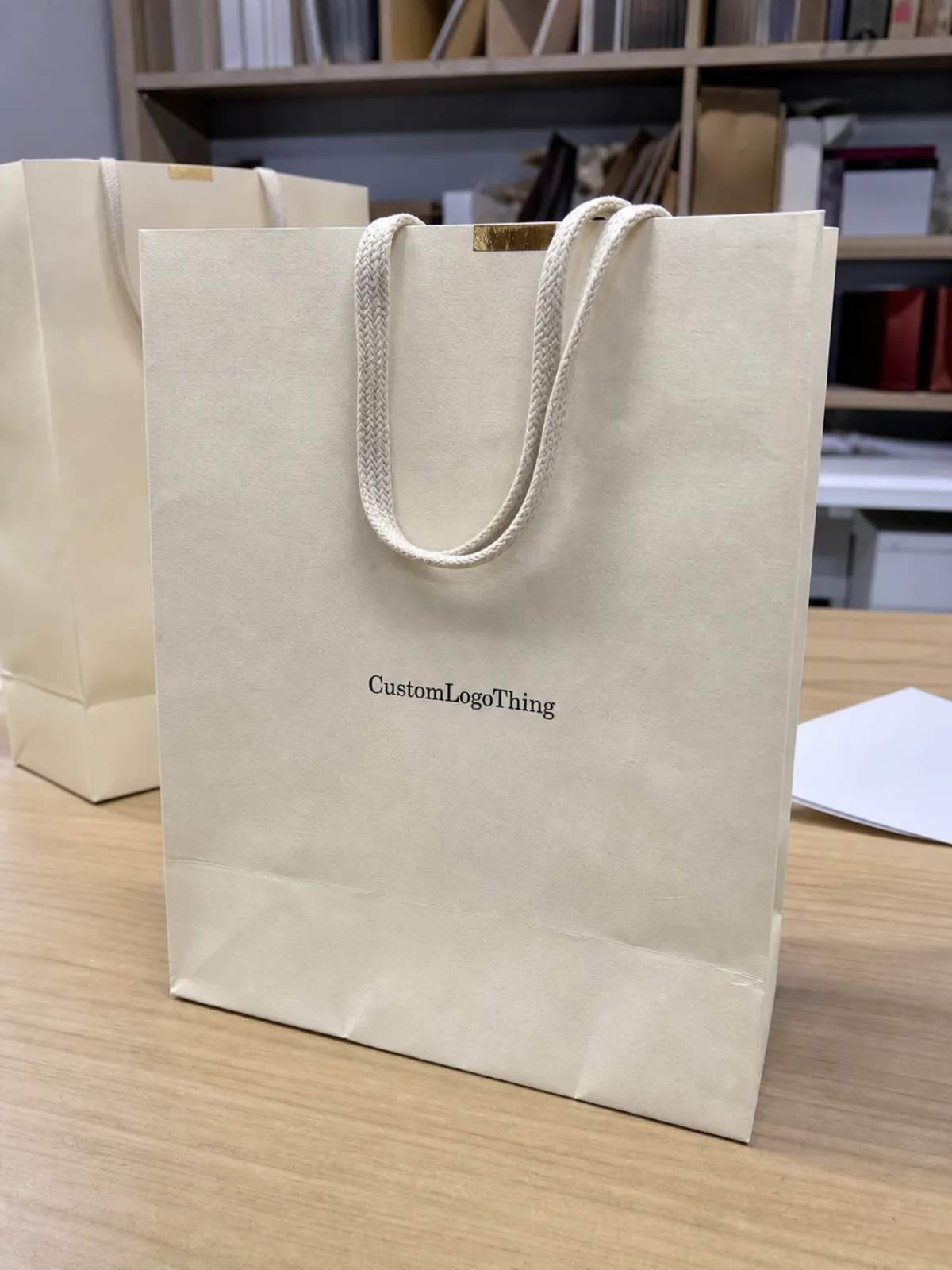 Order Custom Gallery Shop Paper Bags Foil Stamping Cost