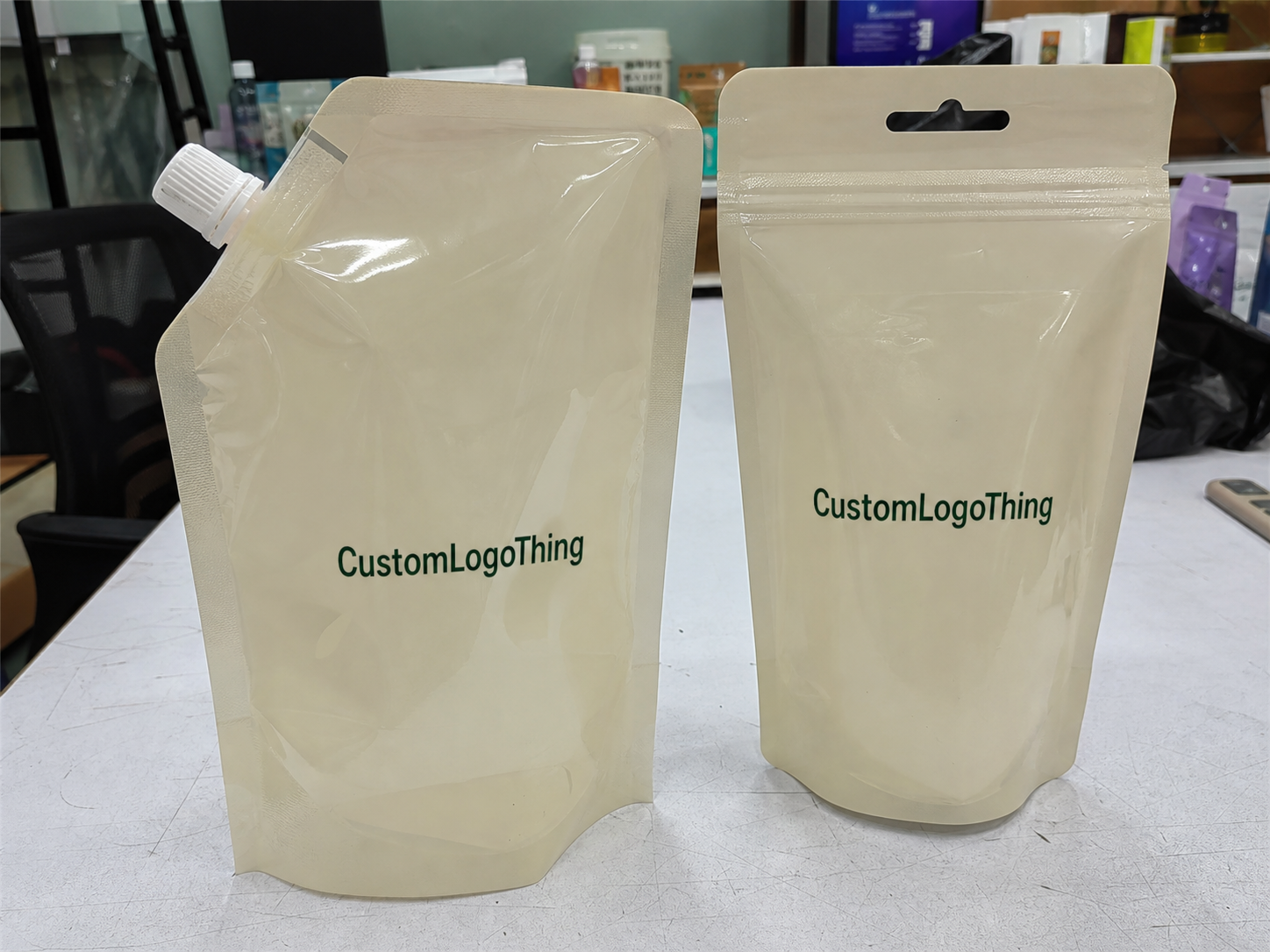 Skincare Refill Plastic Bags Print Proof Guide for Buyers
